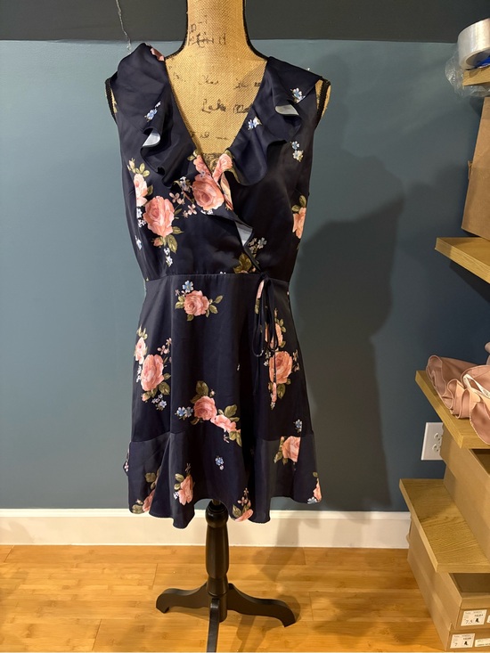 Altar'd State Dresses & Skirts - Altar'd State  L Blue Floral Sleeveless Ruffle  Dress Babydoll Coquette Dainty